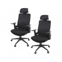 Комплект кресел АКЛАС Наос 2 шт Черный (Черный/Черный)